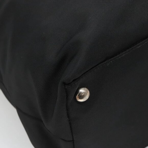 GUCCI Hand Bag Nylon 2way Outlet Black Silver Auth ar13706 - Picture 10 of 13